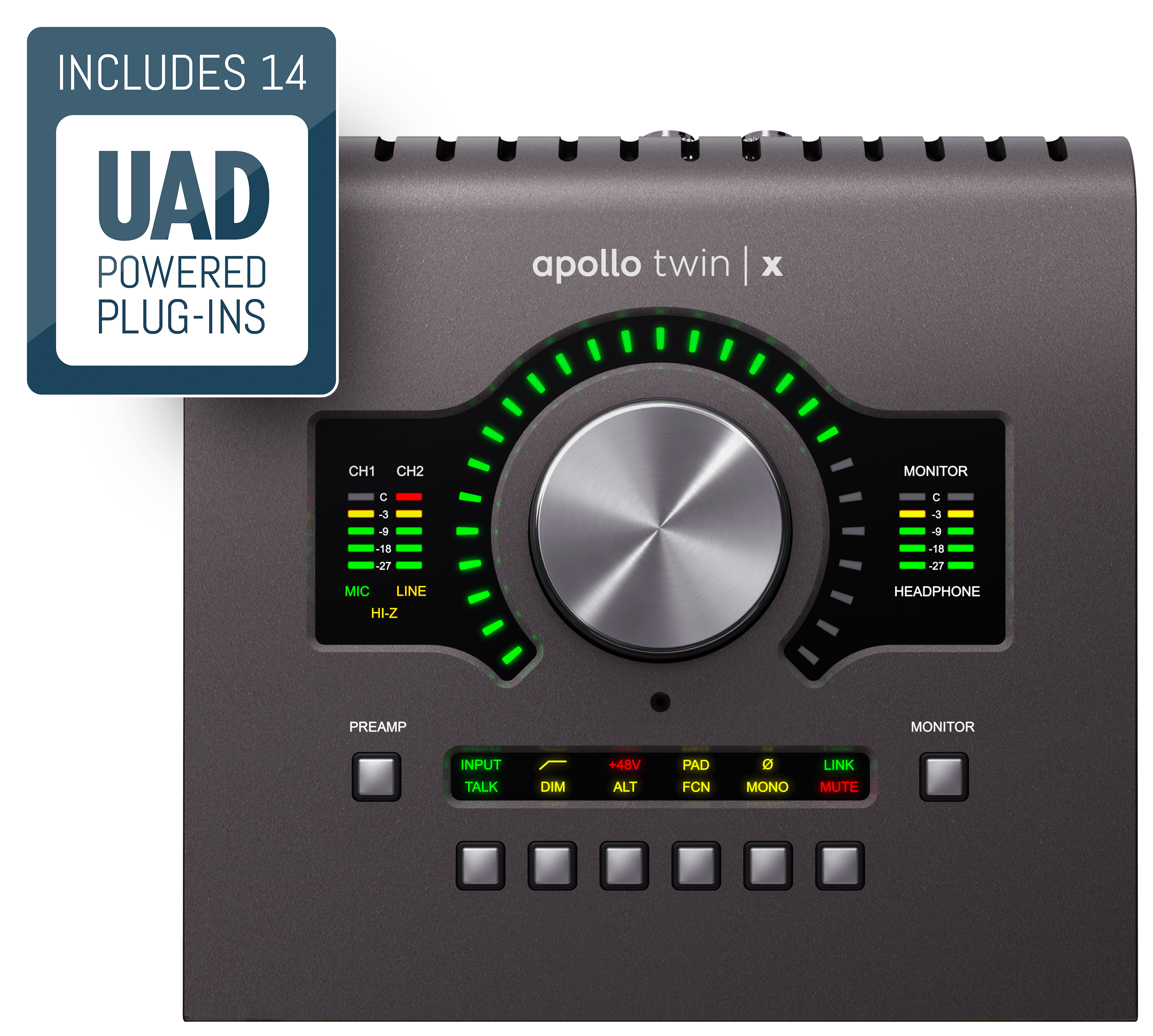 Universal Audio Apollo Twin X DUO Heritage Edition 10x6 Thunderbolt Audio Interface with UAD DSP